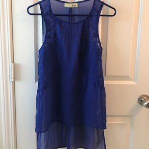 Royal blue/ purple top by Joy. 🌸🌺 small